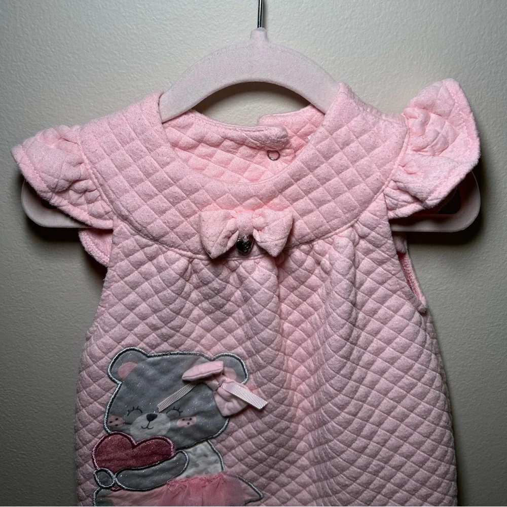 Limonada Pink and White Baby Girl Two Piece Jumpsuit Set Size 9 Months - Picture 8 of 11
